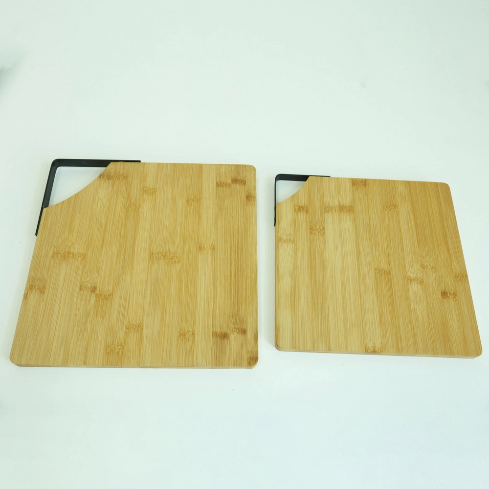 Multifunctional Smart Double Sided Bamboo Cutting Board Set of 2 with Handle